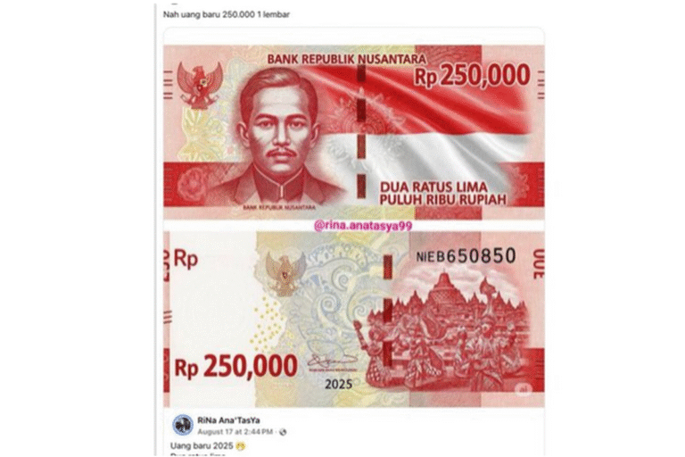 Uang Rp250 Ribu Edisi Kemerdekaan